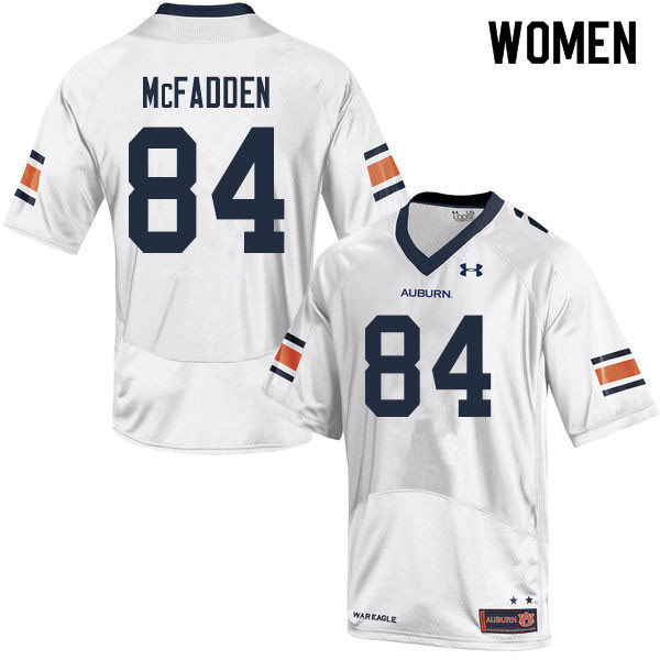 Auburn Tigers Women's Jackson McFadden #84 White Under Armour Stitched College 2019 NCAA Authentic Football Jersey AVQ3374BD